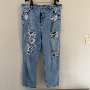 American Eagle mom distressed jeans